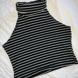 American Apparel Crop Turtleneck Tank
